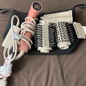 Versatile Hair Styling Tool Set - Coral and Cream